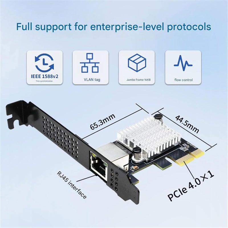 10gbps Pcie4.0 1x Networking Card Supports Pcie 3 / Pcie2 Backwards Compatibility and Heat Management - Image 5