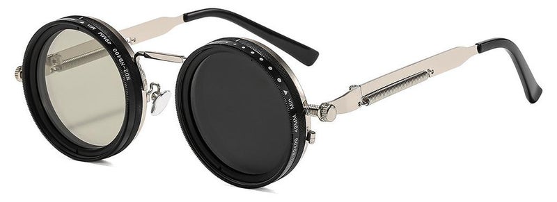 Adjustable ND9 Polarized Sunglasses – UV Protection, 9-Level Light Reduction, Anti-Glare HD Lenses for Day & Night Use, Outdoor Driving, Fishing, Camping, Lightweight & Comfortable Frame(Silver) - Image 1