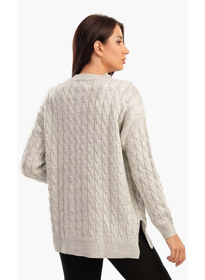 Carina Knitted Pullover with Slits - Image 3