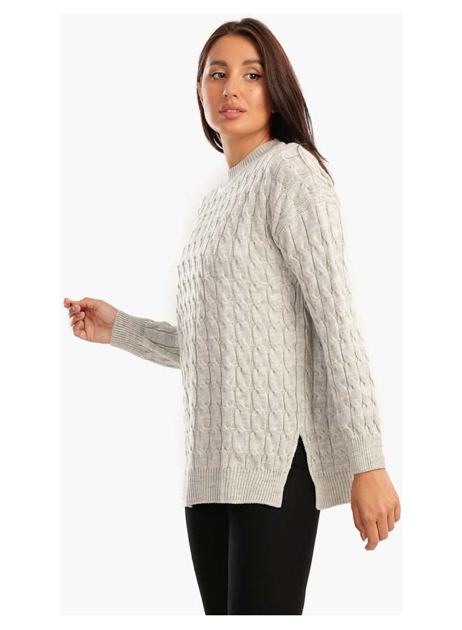 Carina Knitted Pullover with Slits - Image 2