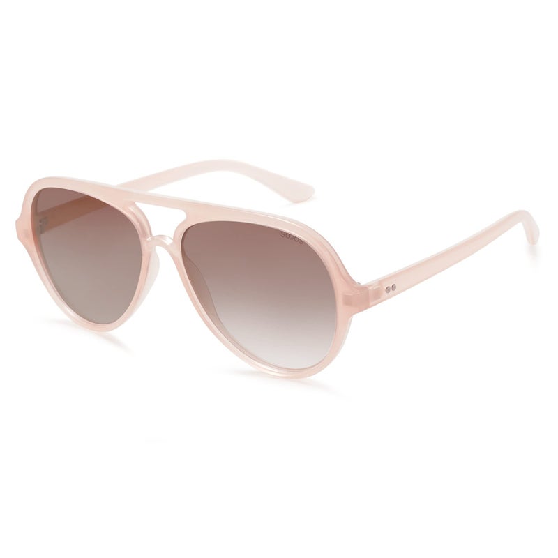 SOJOS Classic Polarized Aviator Sunglasses for Women Men, Retro Trendy Aviators Shades SJ2201, Pink/Light Brown - Image 1