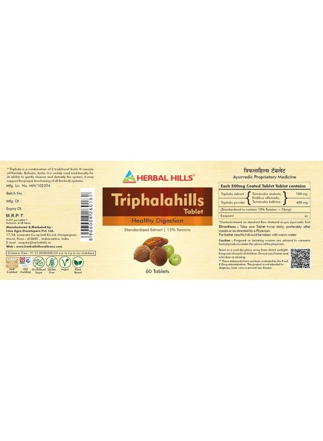 Herbal Hills Triphalahills 60 Tablets (Pack of 5) - Image 2