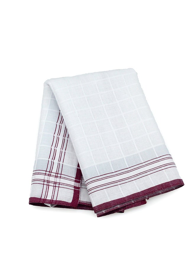 Cotton Square Handkerchief White - Image 2