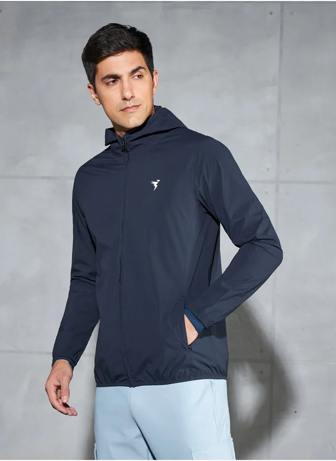 Technosport Technosport Solid Hooded Zipper Jacket