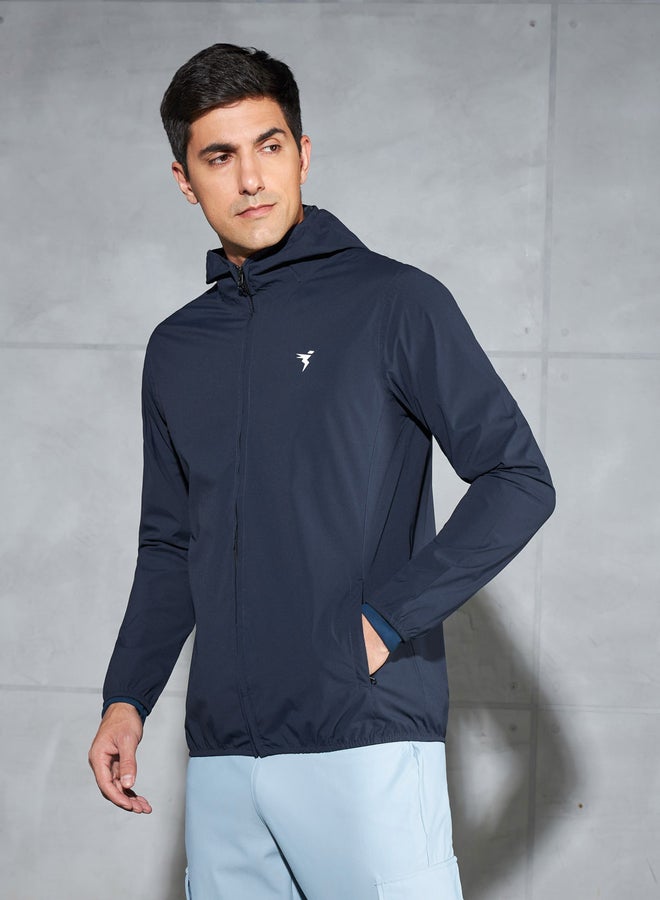 Technosport Technosport Solid Hooded Zipper Jacket  - Image 1