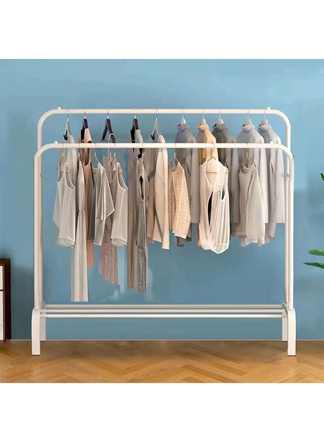 Multifunctional Floor-To-Ceiling Clothes Rack, Family Bedroom Storage Rack, Bimetal Bracket,White - Image 2