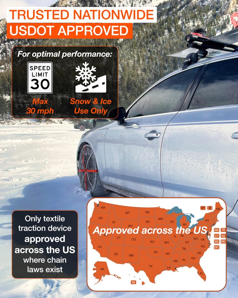 AutoSock for Passenger Vehicles HP685, Snow Socks for Tires, Pack of 2 - Image 3