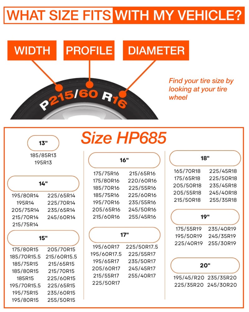 AutoSock for Passenger Vehicles HP685, Snow Socks for Tires, Pack of 2 - Image 4