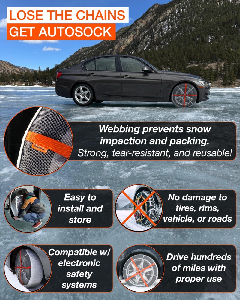 AutoSock for Passenger Vehicles HP685, Snow Socks for Tires, Pack of 2 - Image 2