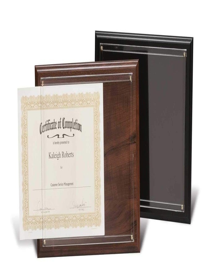 Trainers Warehouse Certificate Plaque (for 8.5 x 11 certificates) Marbled Black Finish | Executive-Style Certificate Plaque Feels Like Real Wood - Slide in Certificate - Image 1