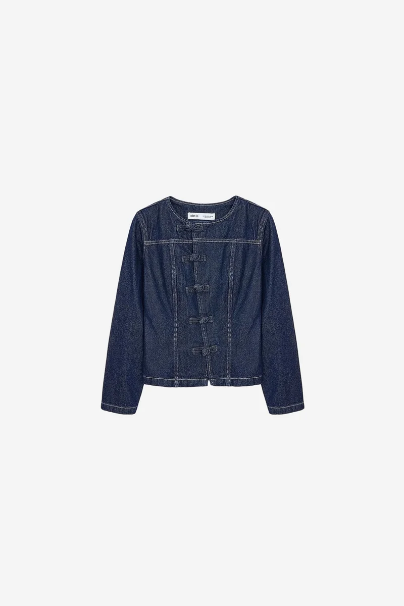 Dilvin Dark Blue Denim DILVIN Cotton Jacket for Women | Best Price UAE