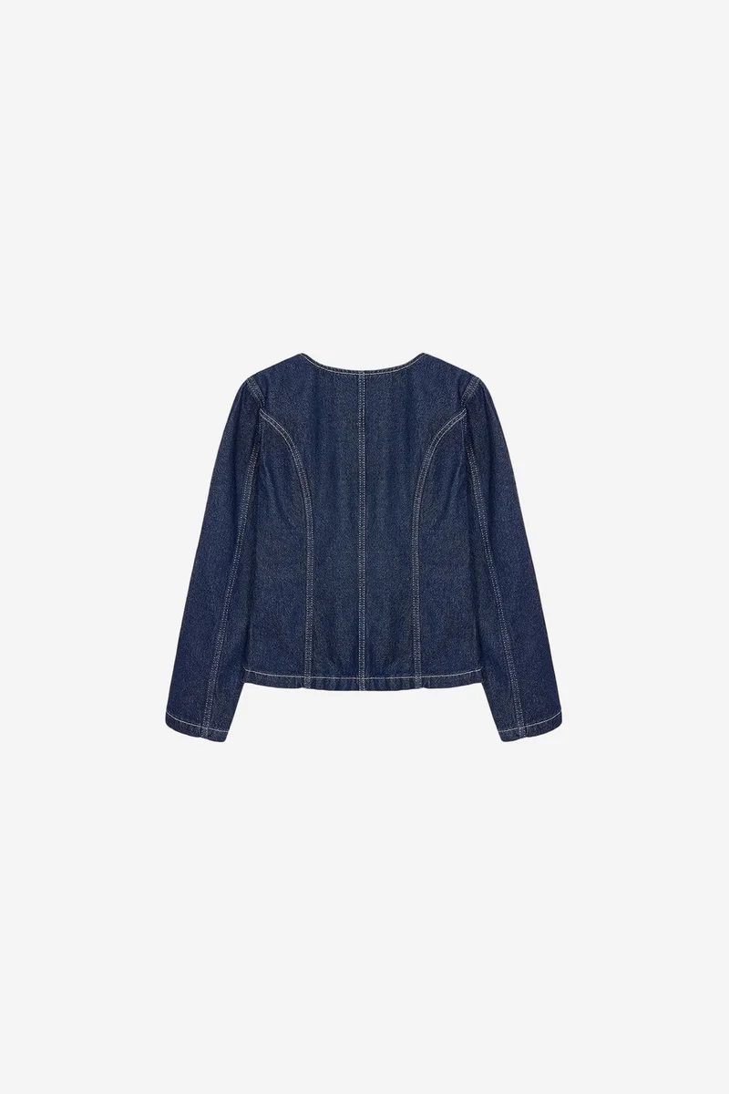Dilvin Dark Blue Denim DILVIN Cotton Jacket for Women | Best Price UAE