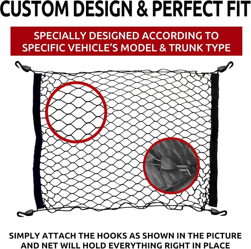 Floor Style Trunk Mesh Cargo Net for Mazda CX-5 2013-2025 - Car Accessories - Premium Trunk Organizer and Storage - Cargo Net for Crossover - Vehicle Carrier Organizer for Mazda CX-5 - Image 3