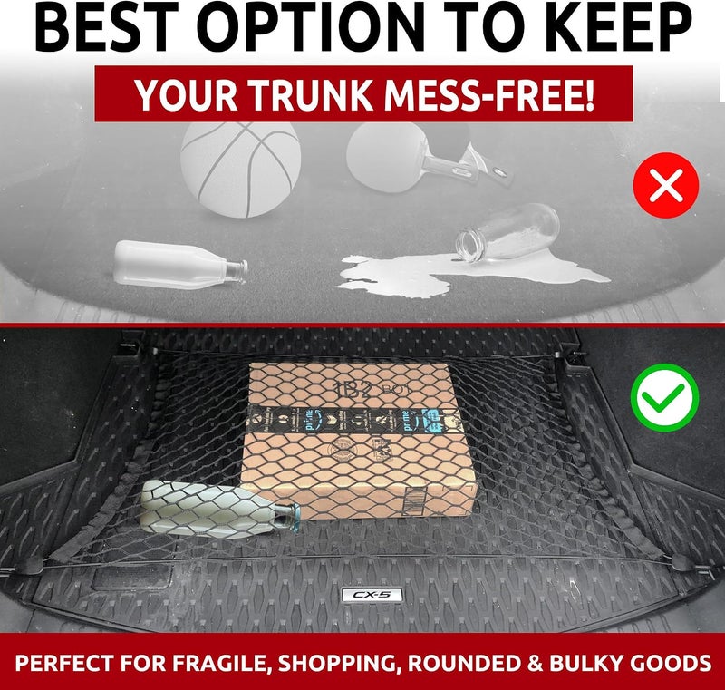 Floor Style Trunk Mesh Cargo Net for Mazda CX-5 2013-2025 - Car Accessories - Premium Trunk Organizer and Storage - Cargo Net for Crossover - Vehicle Carrier Organizer for Mazda CX-5 - Image 5