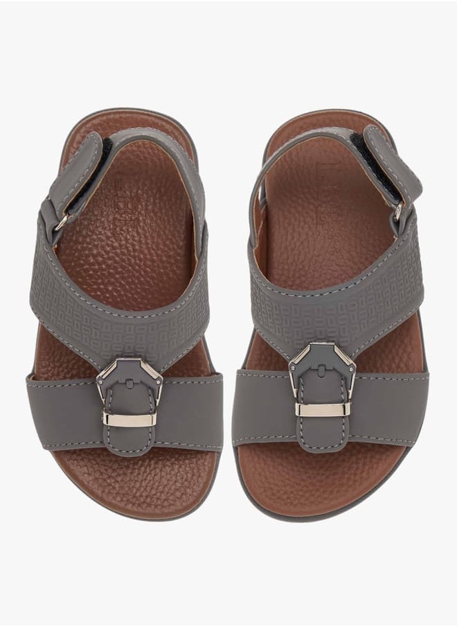 LBL by Shoexpress Boys Textured Arabic Sandals with Hook and Loop Closure  - Image 2