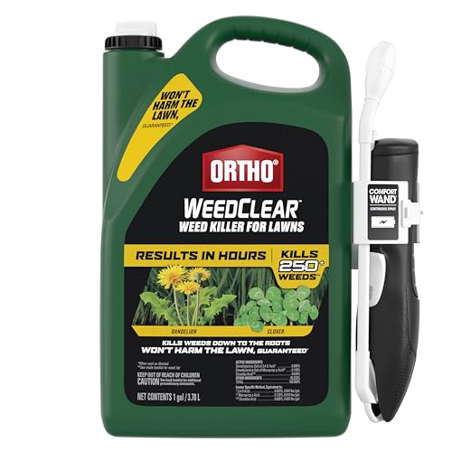 Ortho WeedClear Weed Killer for Lawns with Comfort Wand, Kills More than 250 Weeds including Dandelion and Clover, 1 gal. - Image 1
