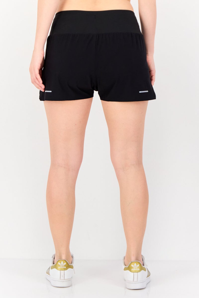 asics Women Sportswear Fit Drawstring Running Shorts, Black - Image 4