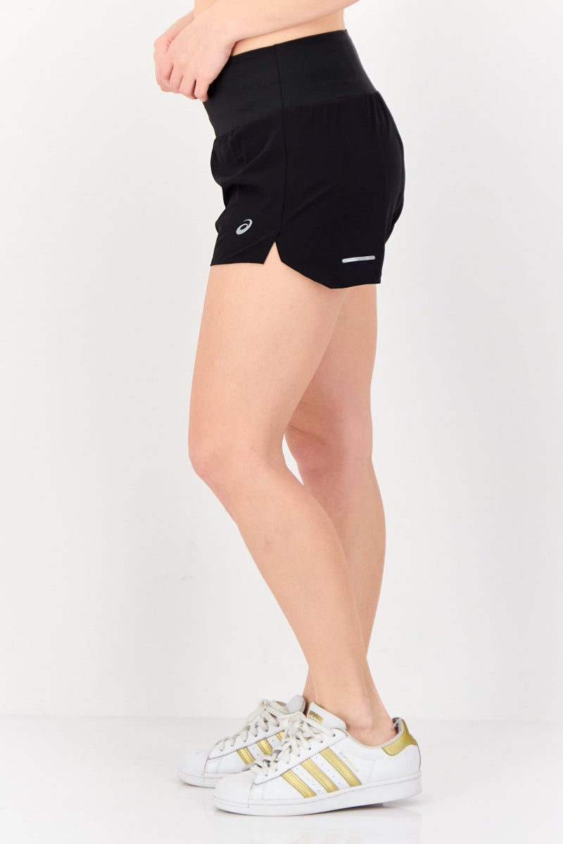 asics Women Sportswear Fit Drawstring Running Shorts, Black - Image 2