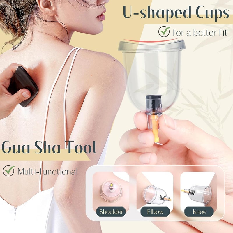 LRK Cupping Therapy Set 24 Cups Professional Chinese Cupping Set With Pump Suction Cups Cupping Kit For Body Cellulite Muscle Massage, Pain Relief, Physical Therapy - Image 5