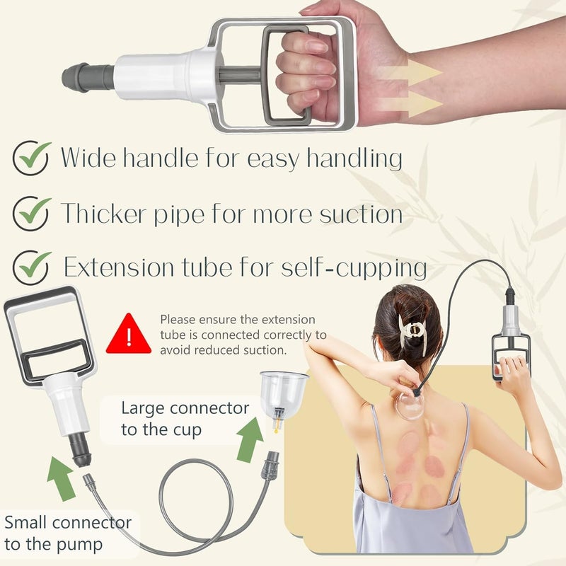 LRK Cupping Therapy Set 24 Cups Professional Chinese Cupping Set With Pump Suction Cups Cupping Kit For Body Cellulite Muscle Massage, Pain Relief, Physical Therapy - Image 2