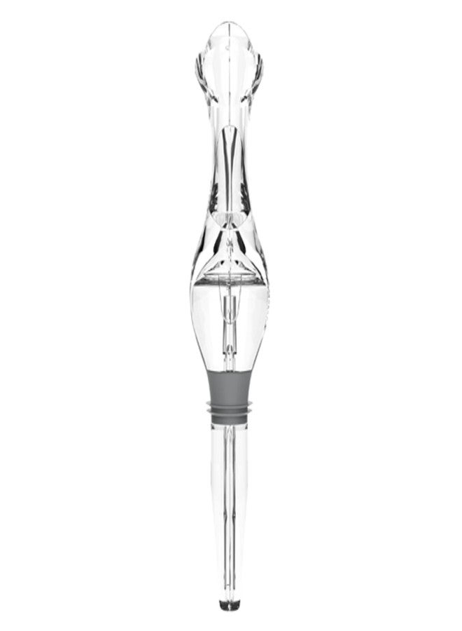 Host Tilt Variable Wine Aerator Pourer, Preserve Wine, Bottle Sealer, Wine Stopper, Drip Free Pourer, Aerating Wine Cork Spout, BPA-Free Plastic, Stand Included, Clear - Image 1