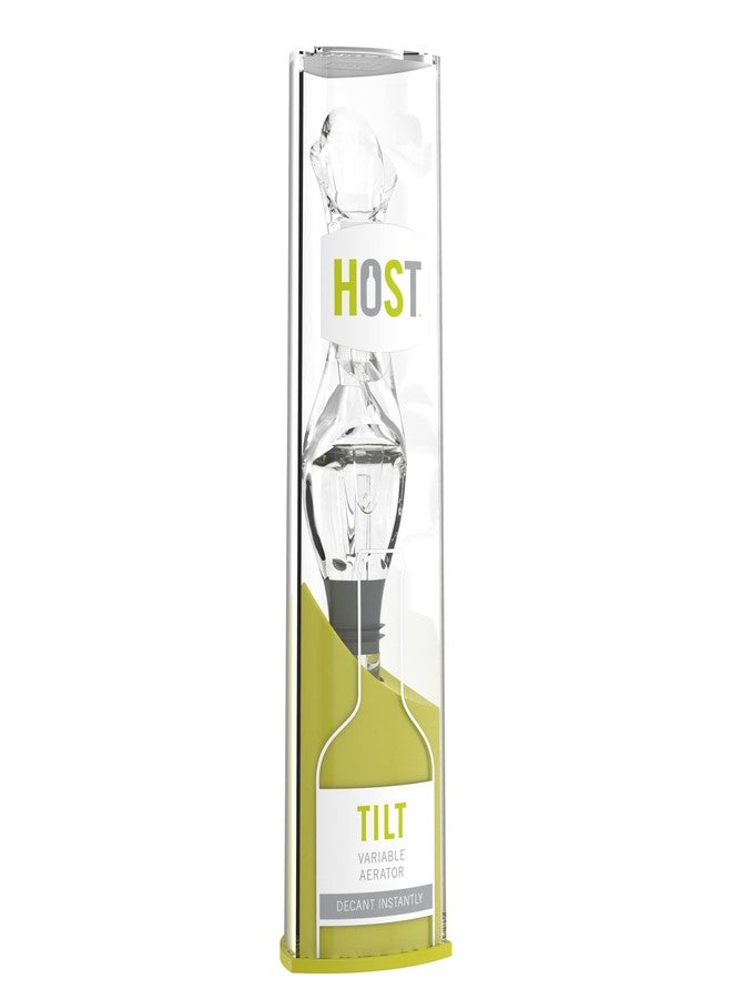Host Tilt Variable Wine Aerator Pourer, Preserve Wine, Bottle Sealer, Wine Stopper, Drip Free Pourer, Aerating Wine Cork Spout, BPA-Free Plastic, Stand Included, Clear - Image 4