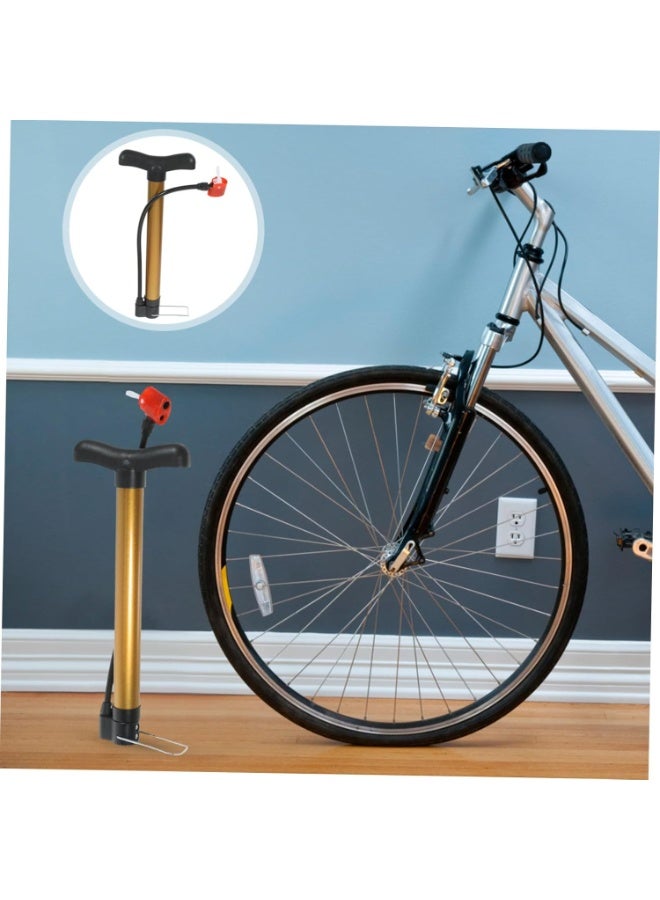 مضخة هواء يدوية متعددة الألوان للدراجات مع خرطوم مرن وصمام متعدد الاستخدام – تصميم معدني قوي - Image 3