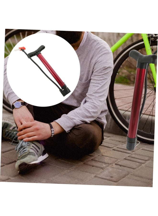 مضخة هواء يدوية متعددة الألوان للدراجات مع خرطوم مرن وصمام متعدد الاستخدام – تصميم معدني قوي - Image 4
