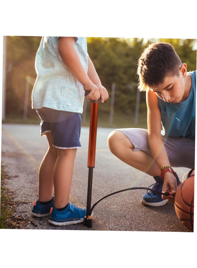 مضخة هواء يدوية متعددة الألوان للدراجات مع خرطوم مرن وصمام متعدد الاستخدام – تصميم معدني قوي - Image 2