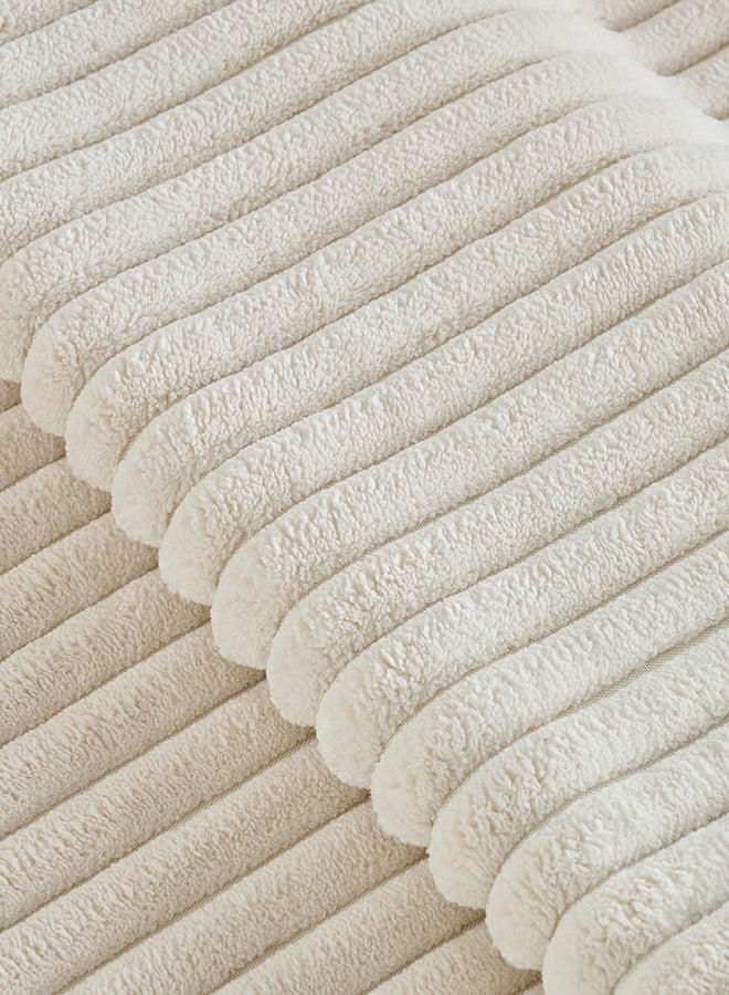 Fancy Homi مجموعة من 2 أغطية وسائد زخرفية محايدة للكنبة، السرير والأريكة، ناعمة ورقيقة بنمط قطن مضلع، تصميم جمالي وحديث - 45x45 سم - كريمي - Image 4