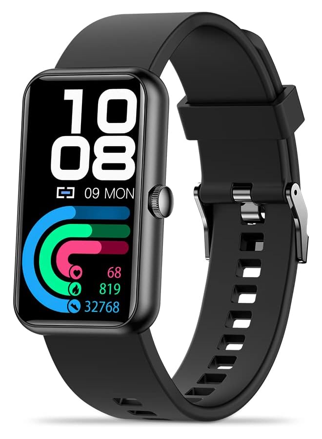 AccLoo Smart Watch, 1.47" Fitness Tracker with Heart Rate/Blood Oxygen/Sleep Monitor/Custom Dials, Waterproof Activity Tracker with 12 Sports Modes Step Tracker for Women Men Kids - Image 1