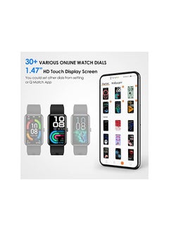 AccLoo Smart Watch, 1.47" Fitness Tracker with Heart Rate/Blood Oxygen/Sleep Monitor/Custom Dials, Waterproof Activity Tracker with 12 Sports Modes Step Tracker for Women Men Kids  - Image 4