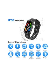 AccLoo Smart Watch, 1.47" Fitness Tracker with Heart Rate/Blood Oxygen/Sleep Monitor/Custom Dials, Waterproof Activity Tracker with 12 Sports Modes Step Tracker for Women Men Kids  - Image 2