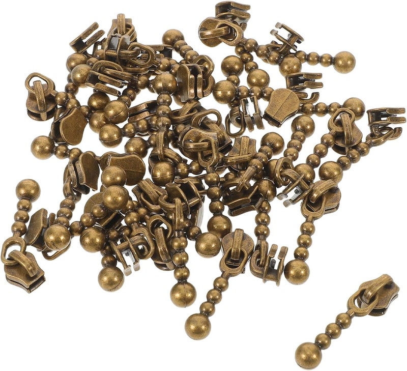 Generic 40pcs Zipper Pulls and Tabs Replacement, Heavy Duty Metal Cord Pull, Decorative Zipper Head Charm for Purse, Bag, Jackets, Dress, Backpacks, Suitcases - Image 1