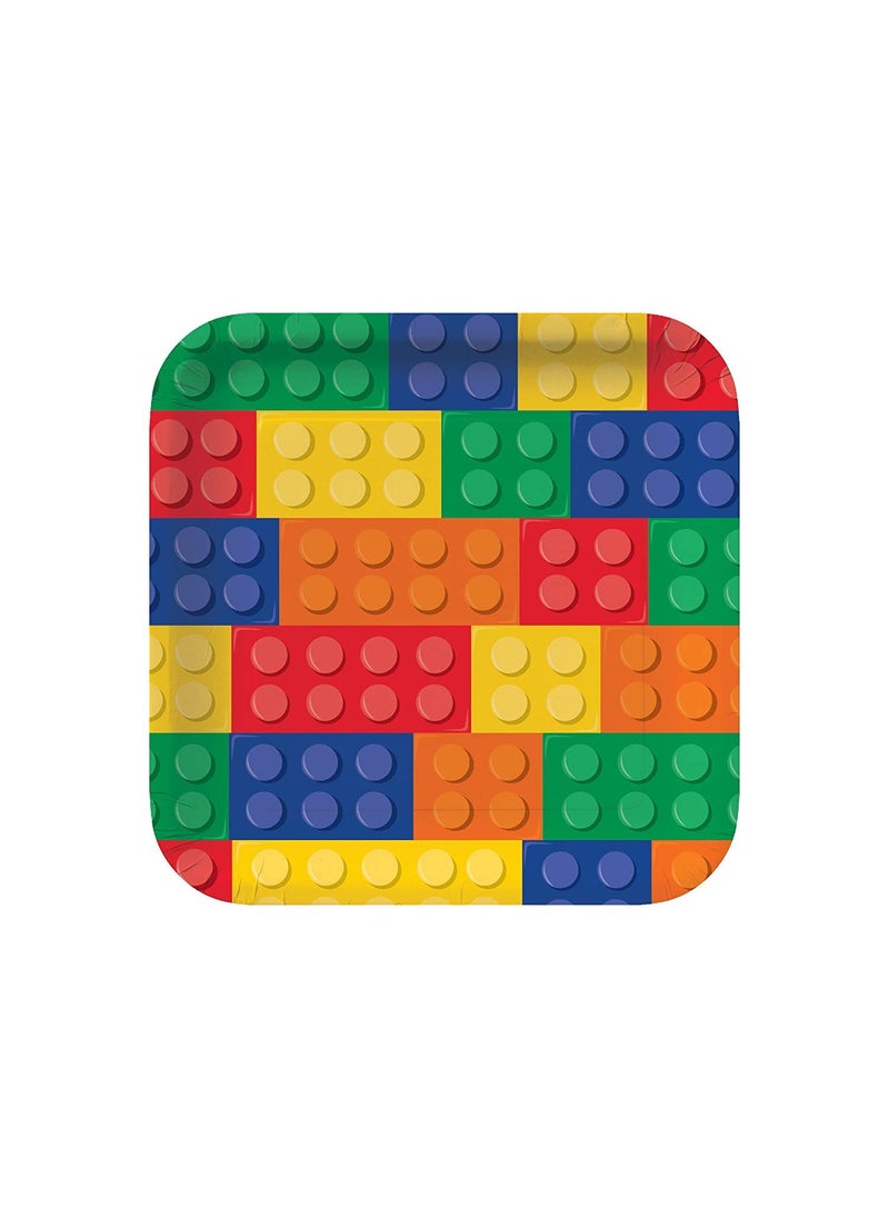 CREATIVE CONVERTING Creative Converting Block Party Supplies 934 Lunch Plate 8 Count 