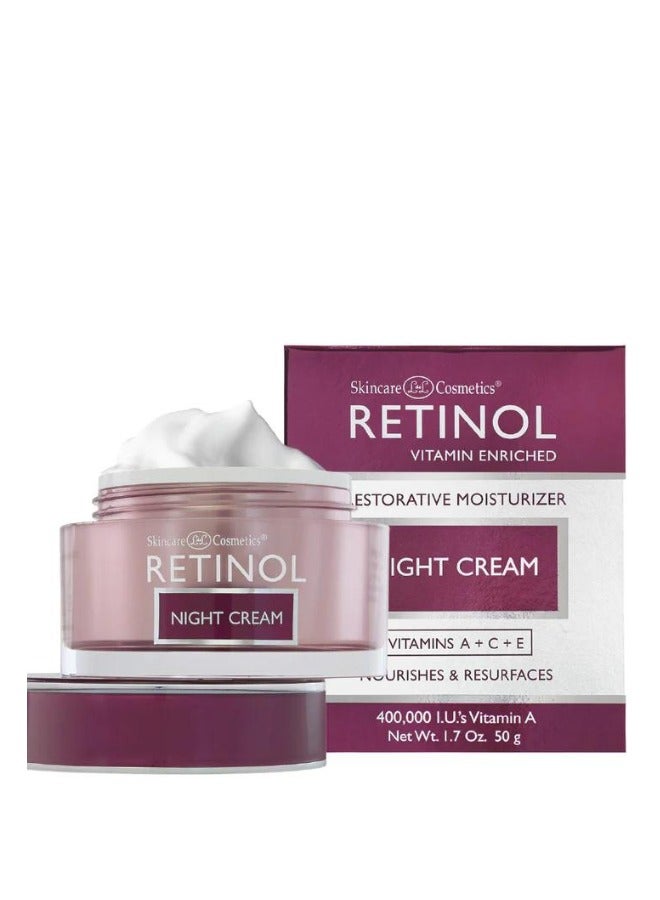 Retinol Night Cream The Original Antiaging Retinol For Younger Looking Skin Luxurious Restorative Moisturizer Works While You Sleep To Reduce Fine Lines And Other Signs Of Aging