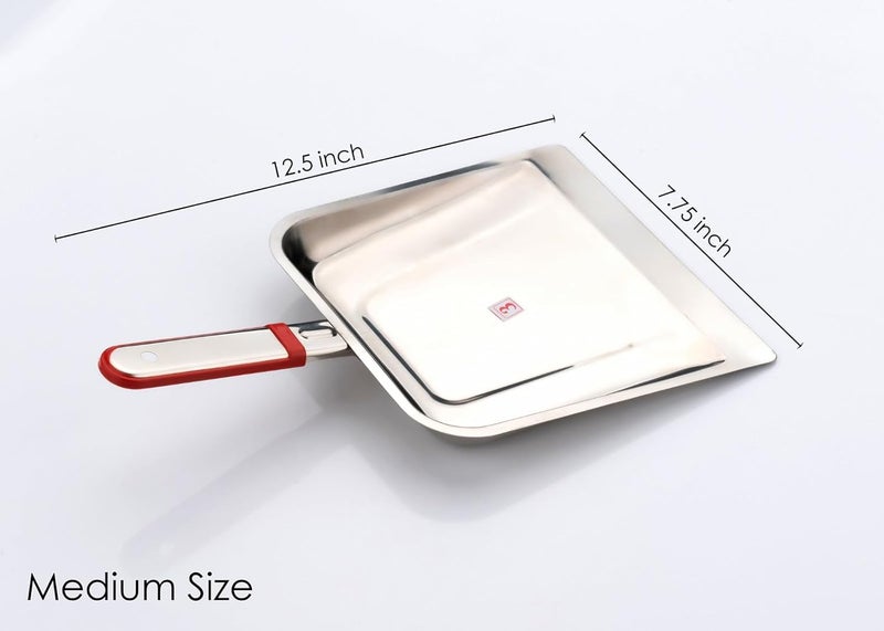 NHD Premium Stainless Steel Supli | Dusting pan | Dust pan with Long Handle | Duct Cleaning | Dust Picker | Stainless Steel Dustpan/Supdi - Strong & Durable (Medium Size) - Image 3