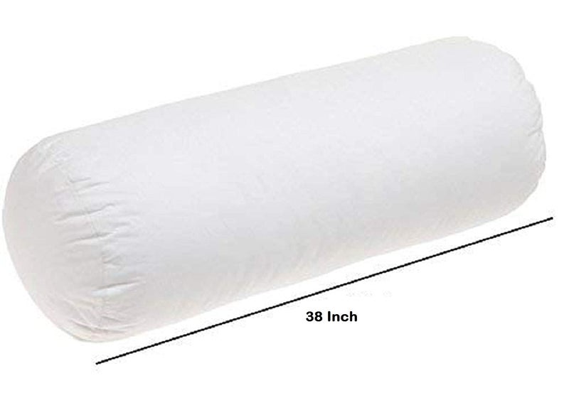 MAHAVEER COTTON Micro Filled Microfiber Bolster of Size 38X14X8Round Bed Pillowwhite Bolster l Bolster for Back and Neck Support l Pillow Compliment for DeewanSofa With Cotton Dark Grey Washable Bolster Cover - Image 5