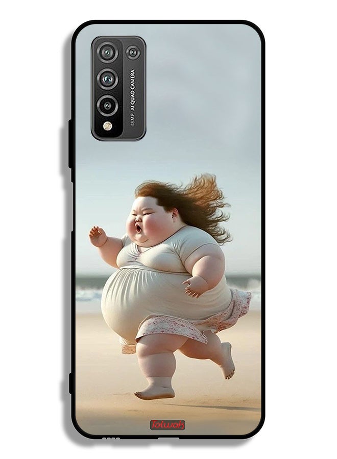 Tolwak Honor 10X Lite Protective Case Cover Fatty Baby Girl Running - Image 2