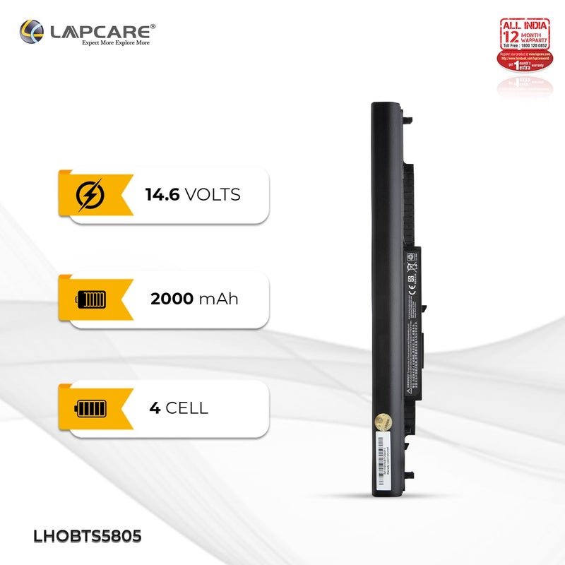 Lapcare بطارية لابتوب HS04 لـ HP 807956-001 807957-001 HS03 807612-421 807611-221 240 G4 HSTNN-LB6U HSTNN-DB7I HSTNN-LB6V TPN-I119- (أسود) - Image 2