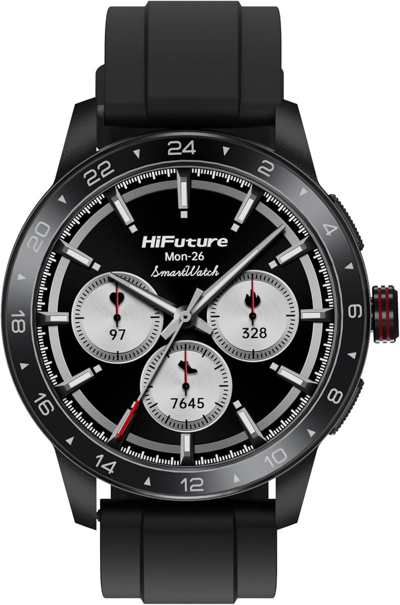 HiFuture FLEX2 Smartwatch with 1.39" AMOLED Screen, Bluetooth Calling, Health Monitoring, and IP68 Waterproof - Black - Image 1