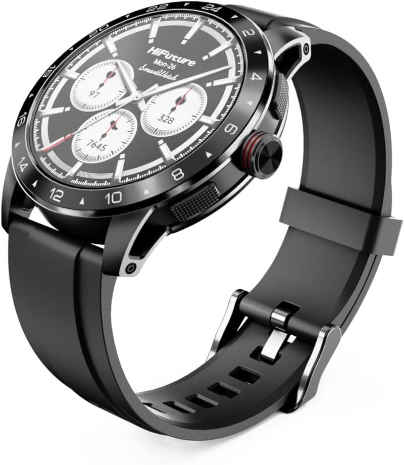 HiFuture FLEX2 Smartwatch with 1.39" AMOLED Screen, Bluetooth Calling, Health Monitoring, and IP68 Waterproof - Black - Image 2