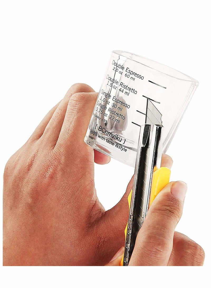 Excefore Espresso Cup, 2Pcs Measuring Cup Heavy Glass Special Drink Increment Measurement 2 oz 60 ml  - Image 5