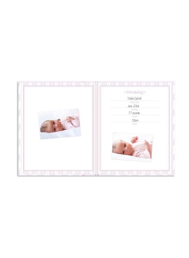 Lil Peach كتاب ذكريات الطفل للأعوام الخمسة الأولى بتصميم شيفرون، دفتر milestones للمولود، هدية للبنات، هدية للآباء الجدد والمتوقعين، وردي 1 عدد (عبوة من 1) - Image 5