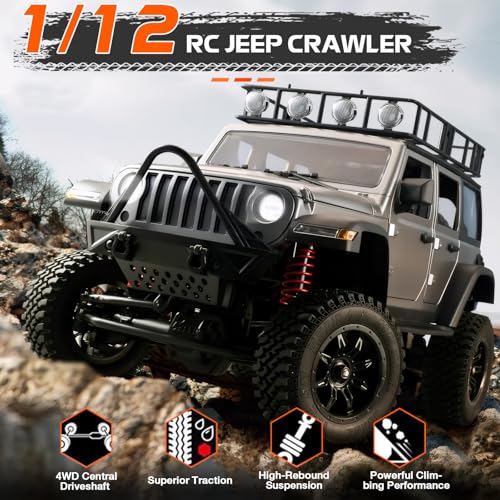 ARRIS 112 RC Rock Crawler MN128 Wrangeler Style RC Jeep Pickup Truck 24GHz RC Crawler 4x4 Remote Control Off Road Climbing Car RTF with Upgraded Chassis - Image 5