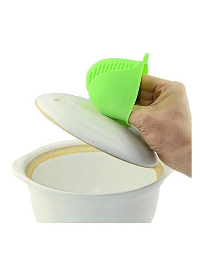 NIBEMINENT Heat-Resistant Silicon Hand Clamp Anti-Slippery Glove Clip Anti-Scald Kitchen Baking Tool -1Pcs Green  - Image 2