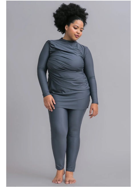Vicino 2-piece burkini swimsuit set made of Lycra - different cut, distinctive and comfortable shape, available in different sizes, gray color