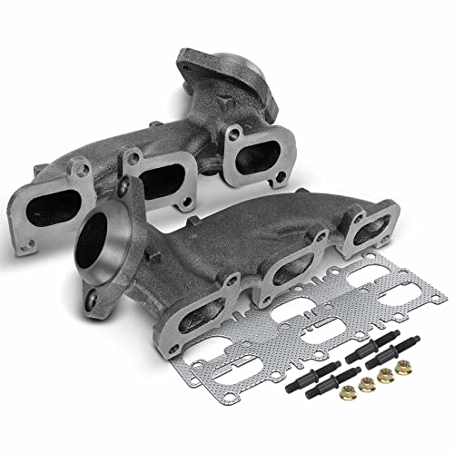 A-Premium 2PCS Left & Right Exhaust Manifold Kits W/Gaskets & Nuts & Studs [6Cyl 3.5L 3.7L] Compatible with Ford F-150 2011-2017, Mustang 2011-2017, Transit-150/250/350/350 HD 2015-2019 - Image 1