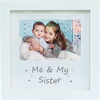 HAMUIERS HAMUIERS Me and My Sister Picture Frame, Sibling Gifts, Little or Big Sister Gift, Gender Neutral Baby Keepsake Frame,  - Image 1