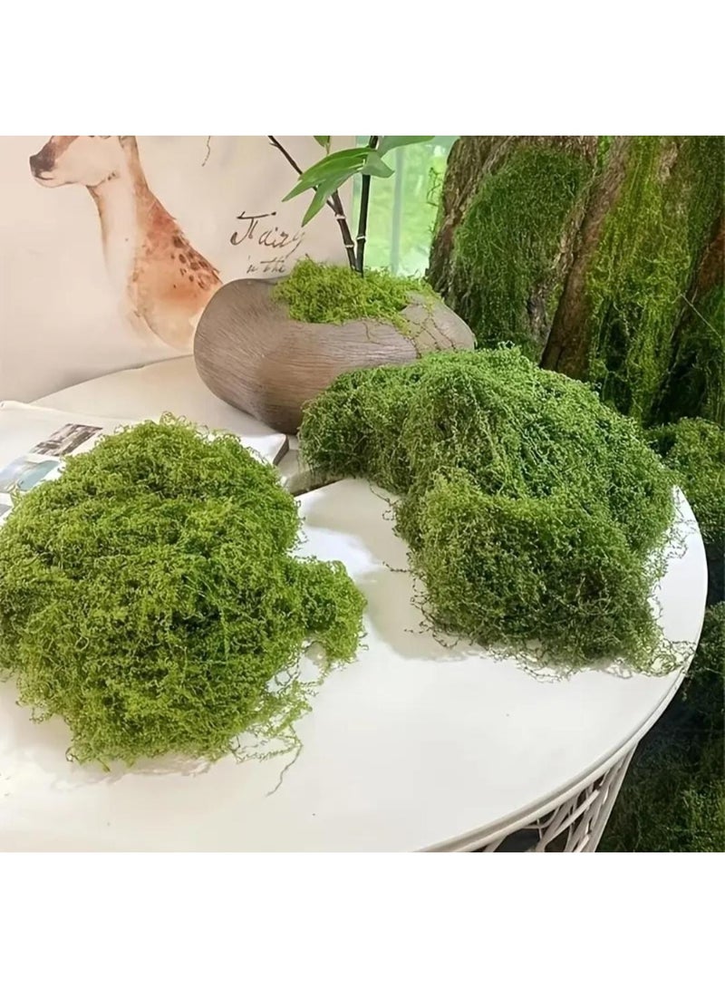 إل ديس حصيرة طحالب خضراء صناعية بتصميم بوهيمي – مصنوعة من ألياف مطاطية متينة، مثالية لتزيين حدائق الجنيات الصغيرة، وأحواض البونساي والنباتات العصارية، مناسبة للاستخدام الداخلي والخارجي، خالية من الصيانة ومثالية لتزيين الحدائق - Image 3